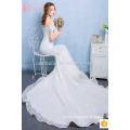 Cheap Trumpet Pure White Wedding Dresses Made in China